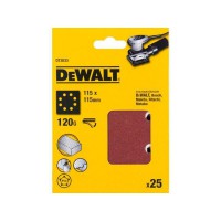 DeWalt DT3033 Pack of 25 1/4 Sheet Velcro Sanding Sheets 120G 155mm